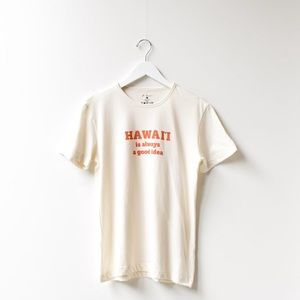 Hawaii white tee vintage inspired